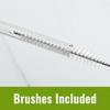 SAVE Reusable Glass Straw Set | Drinking Straws & Cleaning Brush | Ecofriendly Multiuse Drinking Straws | Cute Straws for Cocktails, Mocktails, Shakes & More Drinks (White Combo, 20) view 4