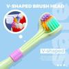 All Sides Toothbrush 3-Sided Cleaning Training Great Angle Tooth Brush Completely Cover Each Tooth Toothbrush Bristles Clean, Manual, Kid view 2