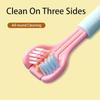 All Sides Toothbrush 3-Sided Cleaning Training Great Angle Tooth Brush Completely Cover Each Tooth Toothbrush Bristles Clean, Manual, Kid view 3