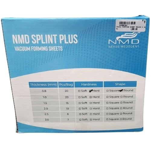 NMD Nexus Medodent Dental Vacuum forming Sheets (Hard,0.8MM) (Round) (Pack Of 1)