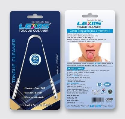 LEXIIS Steel Tongue Cleaner | Copper Tongue Cleaner For Kids & Adults | Ayurvedic Tongue Scraper For Bad Breath (With Handle) (2)