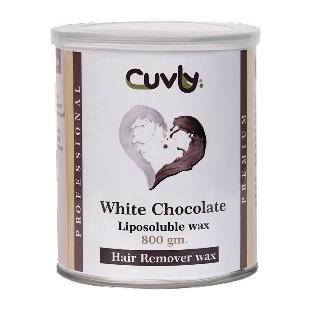 CUVLY Wax Kit Waxing White Chocolate Liposoluble Painless Hair Removal Wax For Men & Women| Quick & Easy Tan Removal Waxing for Sensitive Skin|1 Wax(800 gm) Wax Strips , Wax Spatula (Knife), (Pack of 1) (Liposoluble Wax)