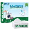 eStrip Laundry Detergent Sheets  30 Sheets for 60 Washes | Plant-Based, Biodegradable & Eco-Friendly | Enzyme Based Formula | 1 Sheet = 2 Washes | Removes Tough Stains | Easy, Mess-Free Cleaning view 1
