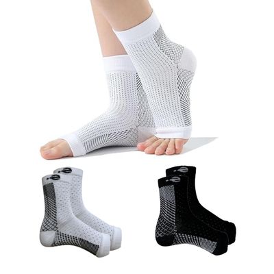 Ecosync Unisex Cotton Orthopedic Neuropathy Socks (Pack of 2) combo | Moisture-Wicking, Breathable, Soft & Comfortable | Anti-Bacterial, Durable, Eco-Friendly | Seamless Design | White & Black