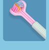 Athelas 3 Sided Manual Toothbrush For Kids| Premium Easy To Use For Deep Cleaning With Super Soft Bristles ,Under 6 Years Old (Pink),1 Count view 4