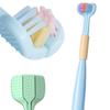 Athelas 3 Sided Kids Manual Toothbrush For Boys Ages 2 To 6|Unique Ultra Soft Bristles Three Side Tooth Brush For Deep Cleaning For Kid Boy Child Under 6 Years Old (Blue) view 1