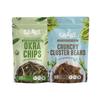 GRABZ - Clusterbean Chips And Okra Chips | Gluten-Free & Low GI | Air-cooked | 20g of Each (Pack of 2) view 1