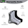 Ecosync Compression Socks Combo Pack of 3, White/White/Black - Best Rated for Men, Ortho Bamboo Neuropathy, Cooling for Women, Nano for Men, Pain Relief, Open Toe, Copper Neuro, Eco-Friendly view 2