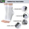 Ecosync Ortho Bamboo Neuropathy Socks Combo Pack of 3, White/Black/White - Cooling Compression for Women, Nano for Men & Women, Pain Relief, Anti-Bacterial, Seamless, Moisture Wicking view 4