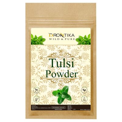 Drontika Organic the Tulsi Original Tulsi Leaves Powder (100 Grams) (Pack of 1) | Holy Basil Powder For Health, Skin & Hair| Non GMO | No Added Preservative Ayurvedic & Herbal
