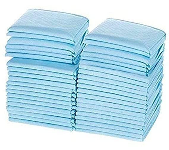 Disposable Underpad Sheet (Pack of 30 Pcs, Blue, Size: 60x60 cms) with Super Absorbent Polymer for Bedwetting Protection