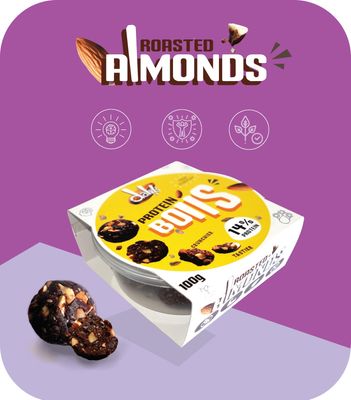 Dalvi's Healthy Protein Balls (100g)| Roasted Almond Flavour| High Protein & Instant Energy| Sugar-Free Snacks| Pack of 10- Healthy Snack Balls| Healthy Snacks|Energy-Bar Replacement