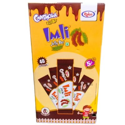 RINKA"S Paper Box Imli Jelly Bar-560 Grams / 40 Pce|Tamarind|Tangy Imli|Sweet And Sour Tamarind Candy|Chulbuli Imli Candy Gift Box (Imlee Masala Flavour, Tangy & Tasty) 40 Pce1 Box Pack