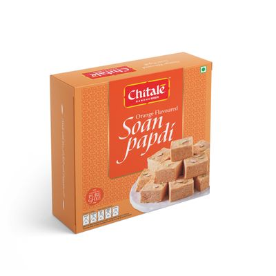 Chitale Bandhu Orange Soanpapdi, 200gm (Pack of 1-200gm)