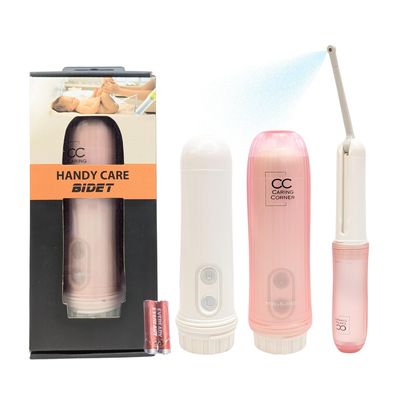 CARING CORNER Silicone Portable Jet Spray for Toilet | Travel-Friendly Handheld Bidet with Adjustable Nozzle & Dual Spray Modes | Family Hygiene & Cleaning Essentials (Pink)
