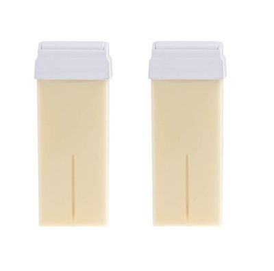 ARUHIU Wax Heater Machine Roll on Wax Hair Removal Wax Kit Wax Heater Wax Refill White Chocolate Cartridge Wax Strips With Wipes Waxing kit for Women Wax(Pack of 2) (wax Roller Heater Machine Combo) (Refil Cartridge)