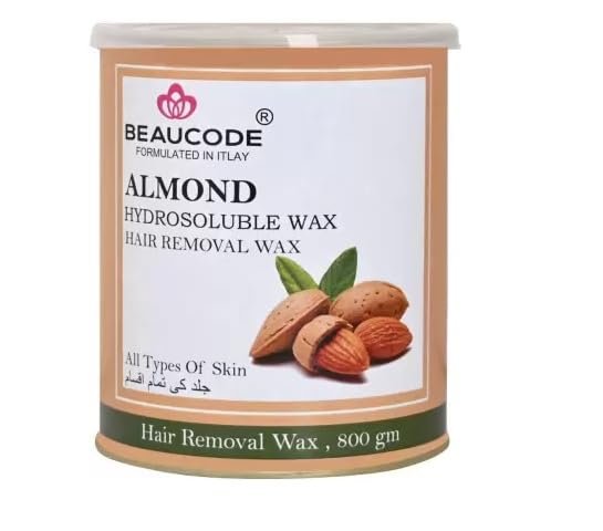 Beaucode Professional ALMOND hydro soluble wax For Face, Upper Lips, Arms, Legs, Bikini Line, Underarms, Finger and Full Body | Men & Women (800 Grams)