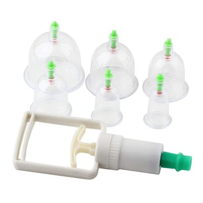 6 PCS Vacuum Cupping Set Health Care Vacuum Cupping Hijama acupuncture Portable Body Relaxation Massage Therapy Kit Chinese Cupping Cups