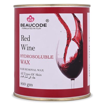 Beaucode RED WINE hydro soluble wax For Face, Upper Lips, Arms, Legs, Bikini Line, Underarms, Finger and Full Body 800 GM - Pack Of 1
