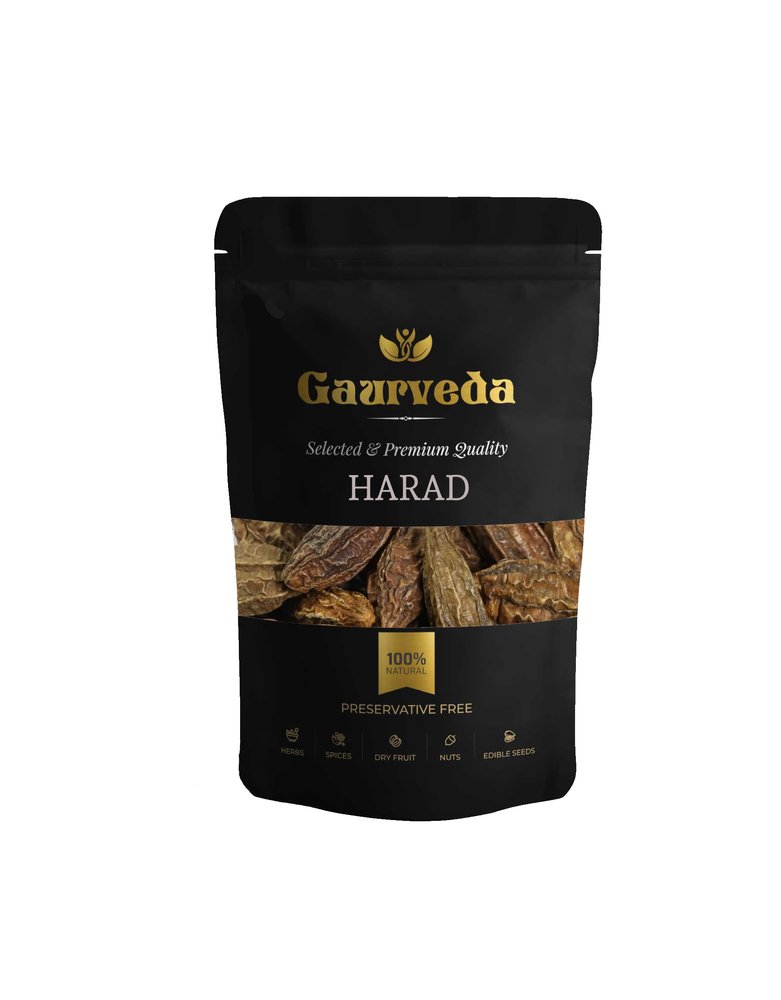GAURVEDA Harad Badi Pili - Harad Big - Haritaki - Yellow Terminalia Chebula - Selected - Quality (250)