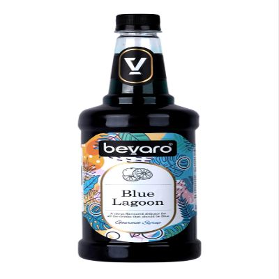 Bevaro Blue Lagoon Syrup - 1000ml | Refreshing Gourmet Syrup for Crafting Cocktails, Mocktails, Mixers, Ice Crushers, and Tropical Beverages | Perfect for Home Bars, Parties, and Events