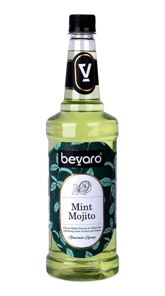 Bevaro Mint Mojito Syrup, 1000 ml Refreshing Gourmet Syrup for Cocktails, Mocktails, Mixers And other Beverages