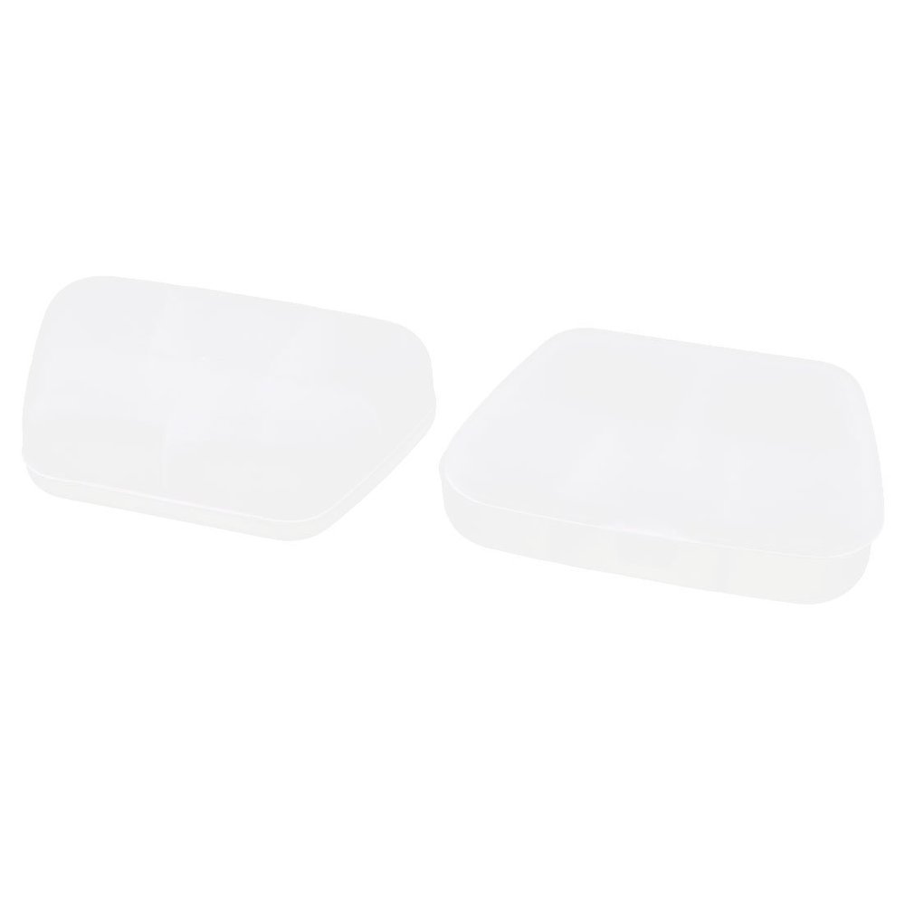 BIG BOOM Household 5 Compartments Capsule Pill Holder Storage Box Case 2pcs White