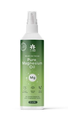7VED Pure Magnesium Oil with Dead Sea Salt for Joint Pain Relief, Headache, Muscle Cramps and Insomnia - 1 Lit Spray Bottle