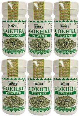 Sansu Gokhru Powder 100g (Pack of 6).