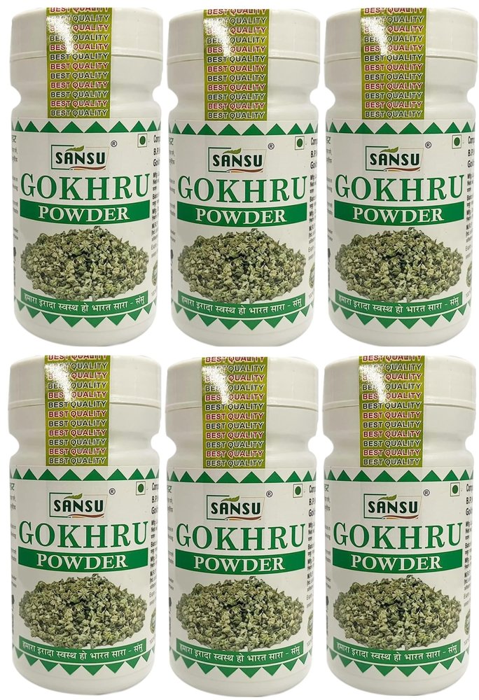 Sansu Gokhru Powder 100g (Pack of 6).