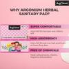 Argonium Prime Herbal Teen Sanitary Pads For Girl |20 Teen Pads 240mm| Pure cotton Base, Rash-Toxin-Irritation Free, High Absorbent, Heavy Flow,Extra Long.Day-Night Napkin With 2D-Disposal Bags | Skin Friendly view 3