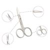 Sharum Crafts Eyebrow Scissors for Men & Women Precision Moustache, Nose Hair & Beard Trimming Small Shaving & Grooming Scissors 1PC Sharp, Professional Eyebrow Trimmer for Hair Cutting & Shaping view 2