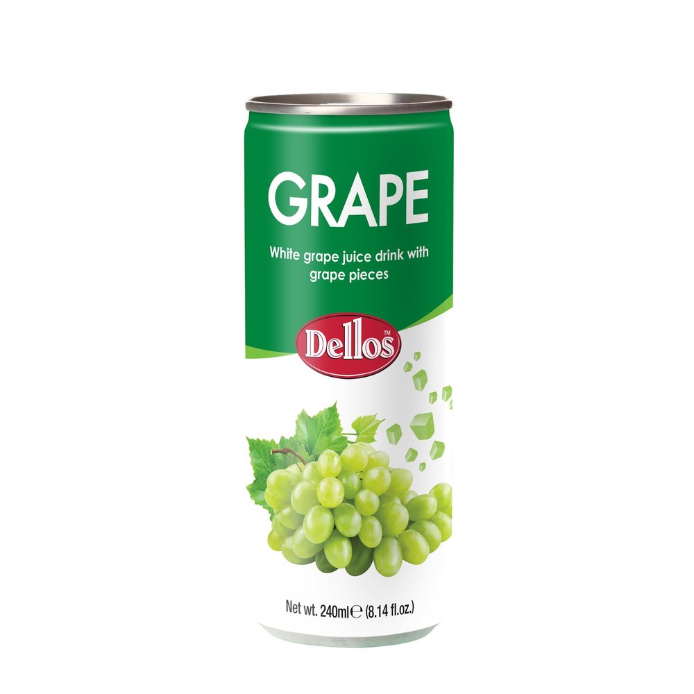 Dellos White Grape Fruit Drink with Grape Pieces