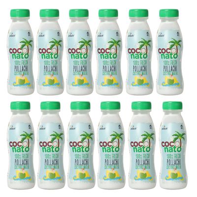 Creando Coconato 100% Tender Coconut water from Pollachi | Natural Tender Coconut Water I No Added Sugars or Artificial Flavors I Real Nariyal Paani For Daily Hydration (Pack of 12, 200ml Each)