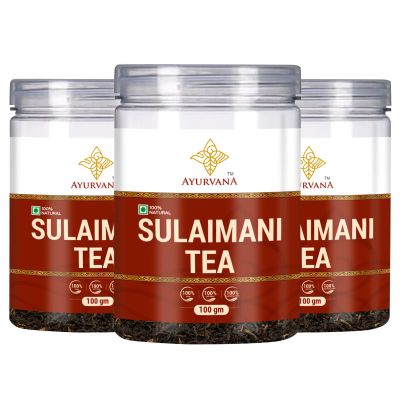 Genius Herbs Sulaimani Tea-100gms | Digestive Aid | Antioxidant Properties | Hydration | Warmth and Comfort | Flavorful Blend | Pack of 3