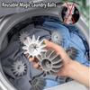 KRYLAR-10Pcs Soft Laundry Silicone Ball Reusable Washing Machine Special Reduces Clothing Wrinkles decontamination Anti-Winding Knotting No Damage to Clothing wash Guard Ball Steamer Dryer Balls. view 3