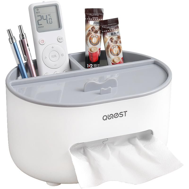 COSKIRA Tissue Box Holder for Home/Car/Kitchen/Bathroom Living Room, Creative Desktop Storage Box Tissue Box,Water-proof; Easy to Refill Decorative Facial Tissue Holder -Multi (Round)