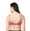NSALIZA Pack 3 Molded Non Padded Non Wired Full Coverage Bra Bronze,Maroon,Nude view 2