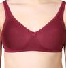 NSALIZA Pack 3 Molded Non Padded Non Wired Full Coverage Bra Bronze,Maroon,Nude view 4