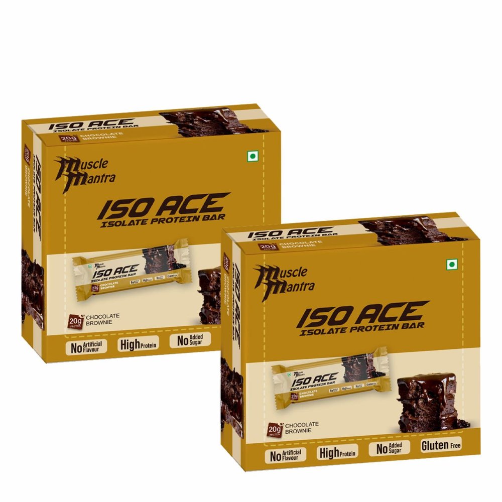 Muscle Mantra ISO ACE Isolate Protein Bar - Chocolate Brownie