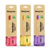 Dencrus ORBY PLUS Bamboo Toothbrush | Pack of 3 | Natural Soft Bristles | Biodegradable and Compostable Handle | Eco-friendly | LAVENDER, YELLOW & RED view 2