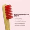 Dencrus ORBY PLUS Bamboo Toothbrush | Pack of 3 | Natural Soft Bristles | Biodegradable and Compostable Handle | Eco-friendly | LAVENDER, YELLOW & RED view 4