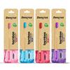Dencrus ORBY PLUS Bamboo Toothbrush | Pack of 4 | Natural Soft Bristles | Biodegradable and Compostable Toothbrush | Eco-friendly Bamboo Tooth brush | RED, PINK, BLUE, LAVENDER view 2