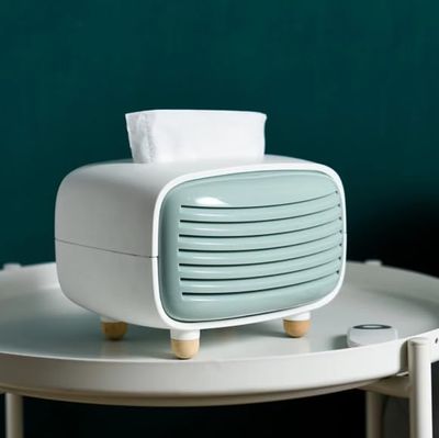 Meakwisht Retro Radiator Tissue Box Holder & Paper Towel Dispenser Organizer & Paper Napkin Holder Case for Office, Living Room, Bedroom, Car, Hotel, Night Stand & Desk (Green)