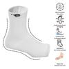 Ecosync Compression Socks Open Toe | Bamboo Cotton Compression Socks Women Nano Socks for Men Neuropathy | Plantar Fasciitis | White | Arch Support | Foot & Ankle Swelling | Injury Recovery view 2
