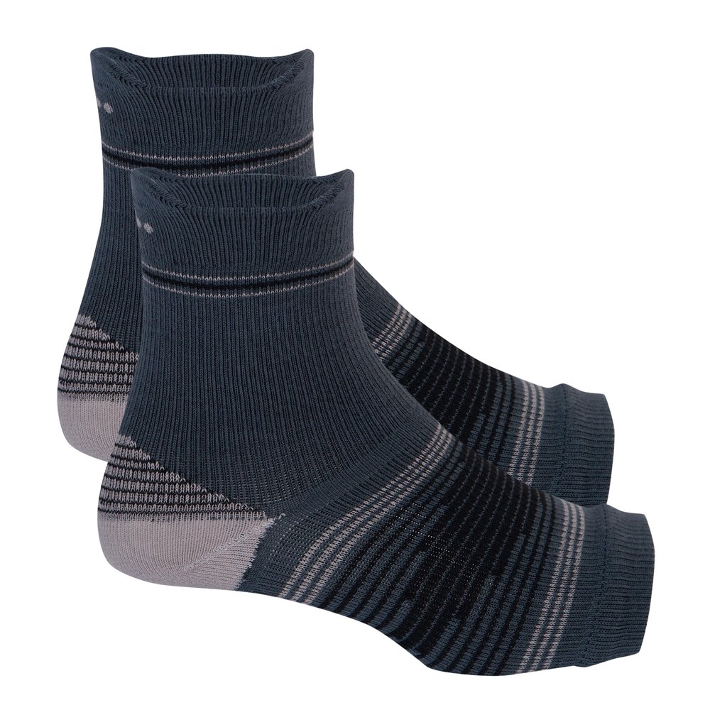 Ecosync | Compression Socks Open Toe | Bamboo Cotton Compression socks Women | Nano socks Unisex Neuropathy | Grey | Arch Support | Plantar Fasciitis | Foot & Ankle Swelling | Heel Pain | Injury Recovery