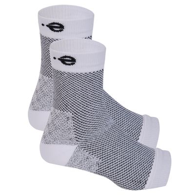Ecosync | Compression Socks Open Toe | Bamboo Cotton Compression socks Women | Nano socks for Men Neuropathy | White | Ankle Support | Plantar Fasciitis | Foot & Ankle Swelling | Heel Pain | Injury Recovery