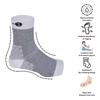 Ecosync | Compression Socks Open Toe | Bamboo Cotton Compression socks Women | Nano socks for Men Neuropathy | White | Ankle Support | Plantar Fasciitis | Foot & Ankle Swelling | Heel Pain | Injury Recovery view 2