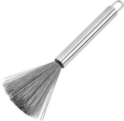 FLORISCA Multipurpose Kitchen Wire Brush Pan Scrubber Stainless Steel Pots Pans Cleaning Brush Non Slip Long Handle Dishwashing Cleaning Brush 1 Pcs