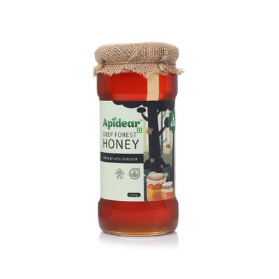 Apidear Deep Forest Raw Honey 500g | Wild Honey from Katarniaghat Forest | 100% Pure, Unprocessed & Unheated | No Added Sugar | Natural Immunity Booster | Zero Adulteration